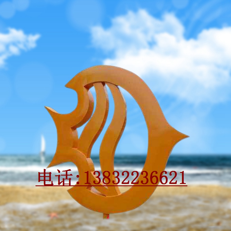 抽象動(dòng)物簡(jiǎn)約現(xiàn)代不銹鋼魚(yú)雕塑